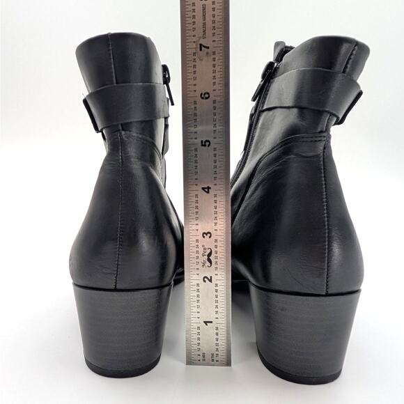 Ecco Shape M 35 Ankle Boots Side Zip Women's Leather Black Size US9-9.5 EU40 - Picture 4 of 10